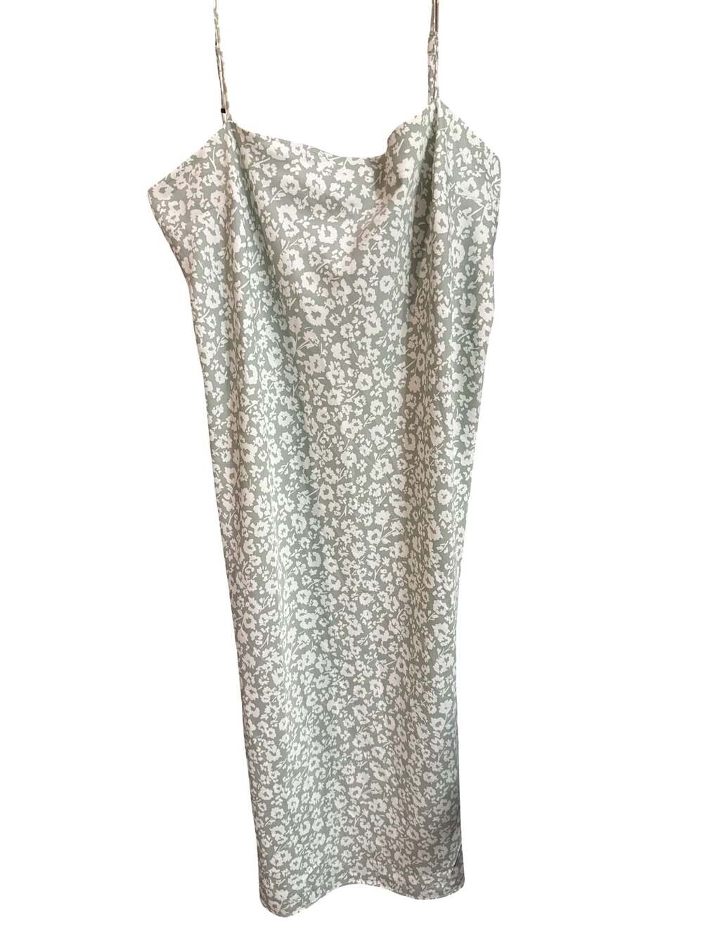 a new day Floral Slip Midi Dress in Light Gray and White